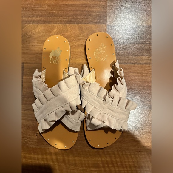 Woman’s Lola sandals. Sand color. Worn once inside. Size 8. Super lightweight. - Picture 3 of 4